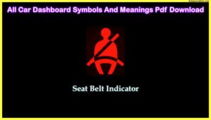 All Car Dashboard Symbols And Meanings Pdf Download