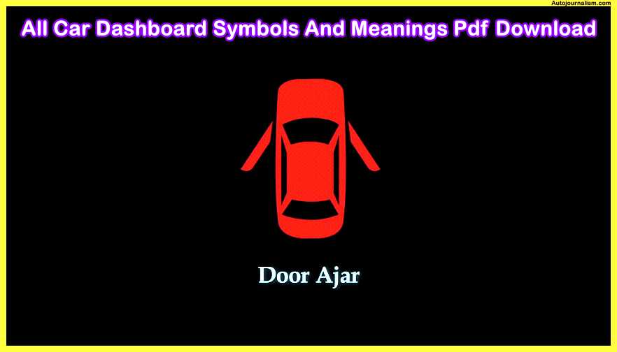 Door-ajar-All-Car-Dashboard-Symbols-And-Meanings-Pdf-Download