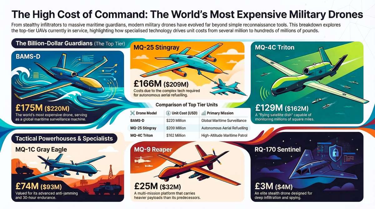 Top 10 Most Expensive Military Drones In The World (.PPTX)